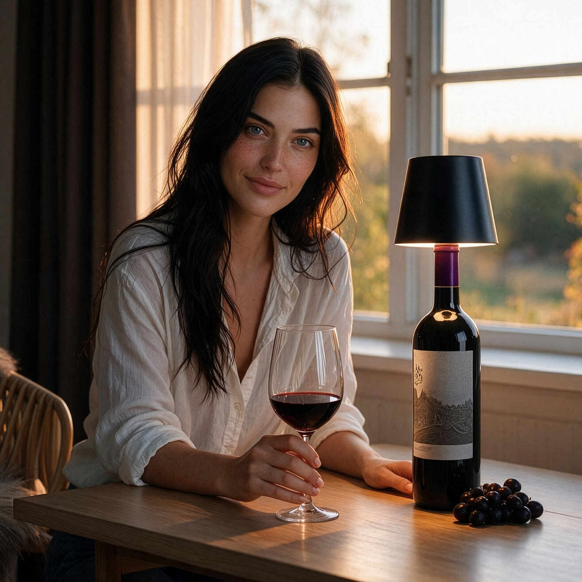 NEW! Wine Bottle Lamp - Black – Chris's Stuff, Inc