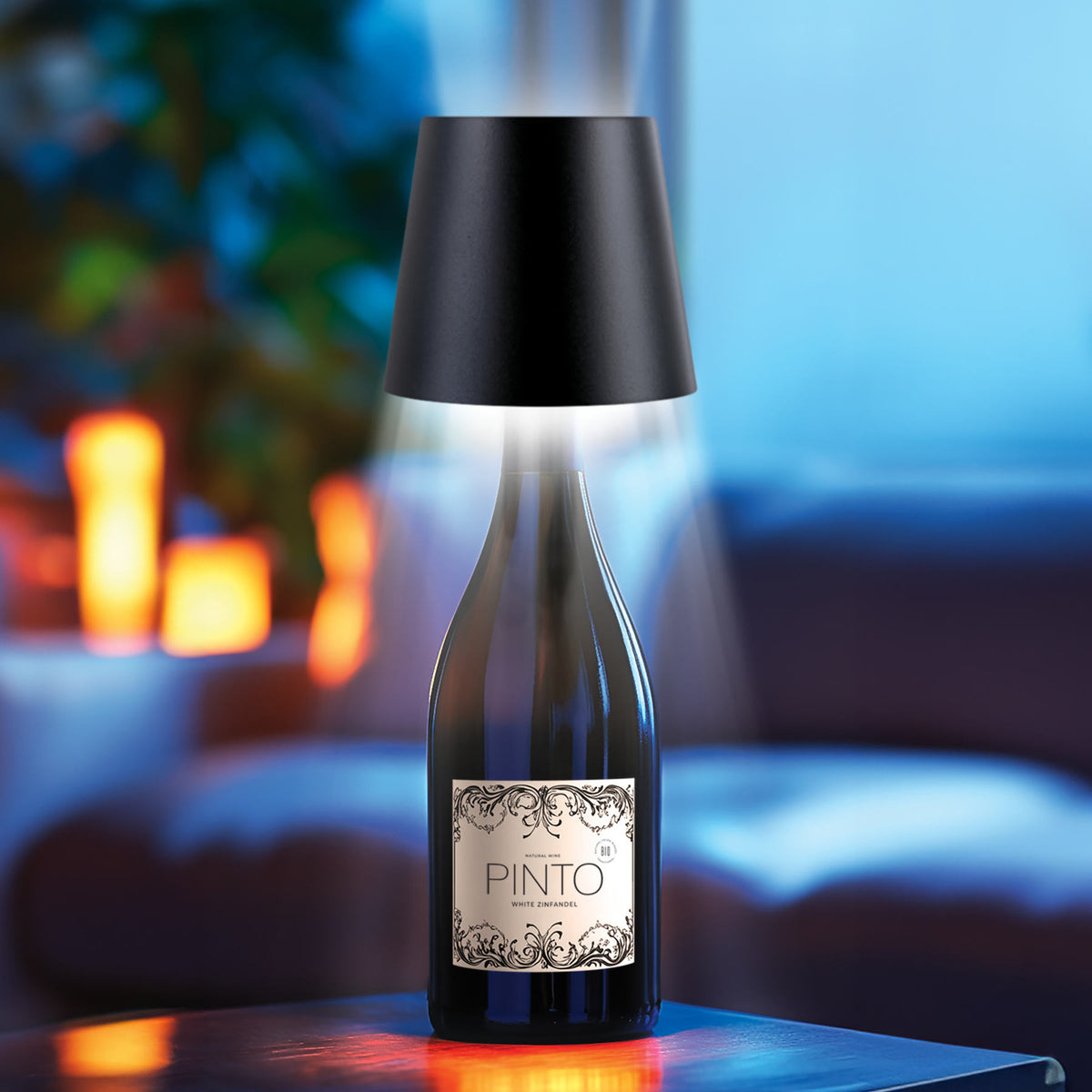 NEW! Wine Bottle Lamp - Black – Chris's Stuff, Inc