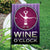Wine O'Clock Purple Garden Flag