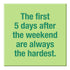 Funny Magnet - The first 5 days