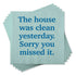 Funny Cocktail Napkins - The house was clean