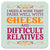 NEW! Cheese & Relatives Coaster