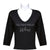 You had me at Wine Rhinestone 3/4 Sleeve