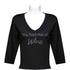 You had me at Wine Rhinestone 3/4 Sleeve