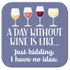 A Day Without Wine Coaster
