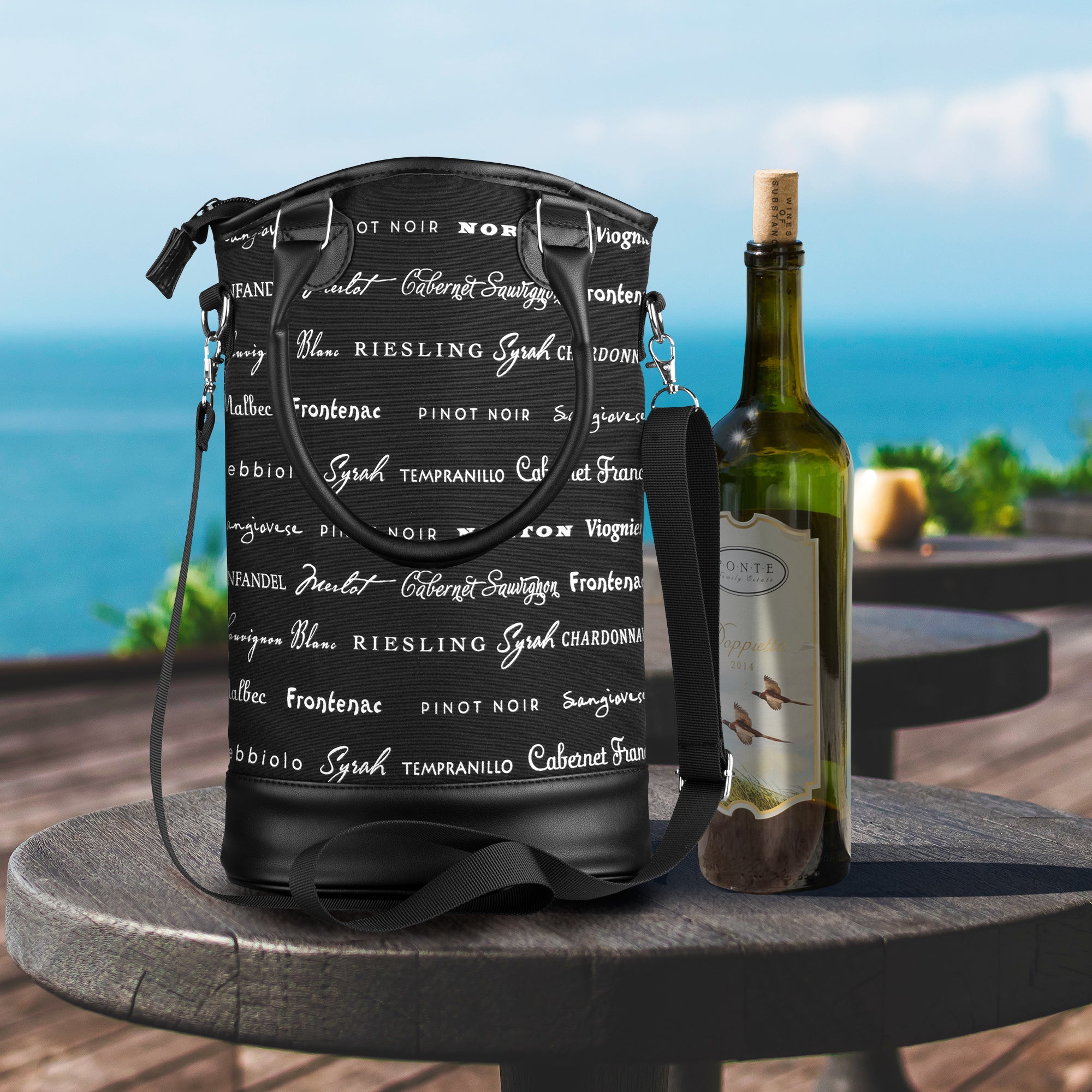 Insulated 2-Bottle Wine Picnic Cooler Bag - Not Personalzied by Wine Enthusiast