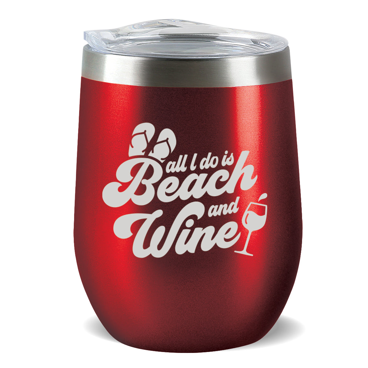 Beach & Wine Insulated Tumbler- Black – Chris's Stuff, Inc
