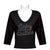 Corks are for Quitters Rhinestone 3/4 Sleeve V-neck