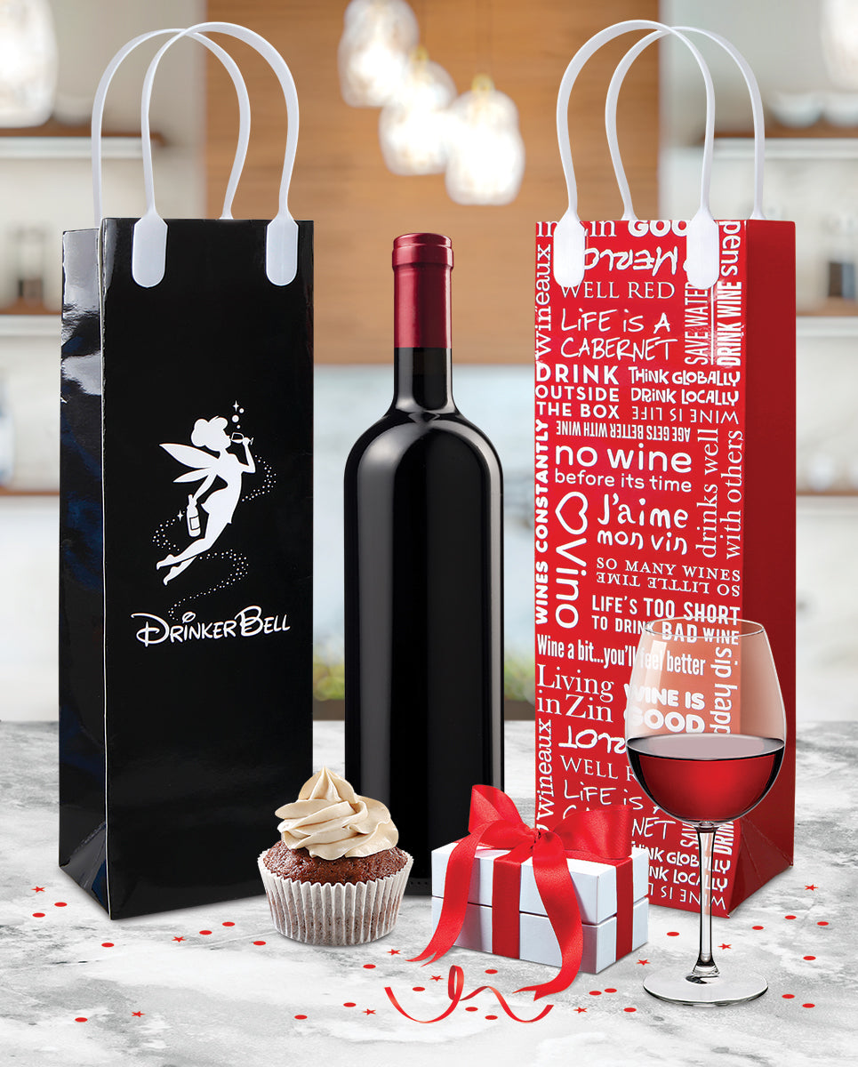 Gift Bag - Silver (One Bottle Wine) - Up your presentation game!