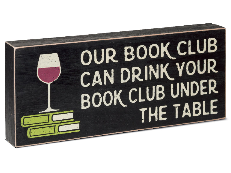 Library Club Sign Book Club Wooden Sign – Chris's Stuff, Inc