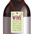 Wine because no great story Wine Bottle Gift Tag