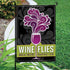 Wine Flies Garden Flag - Black
